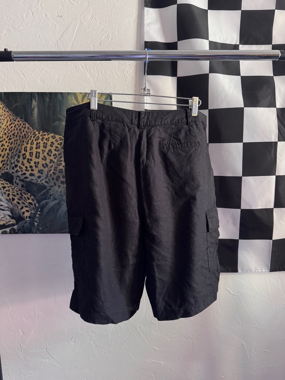 Linen Cargo Shorts - Picture 2 of 3